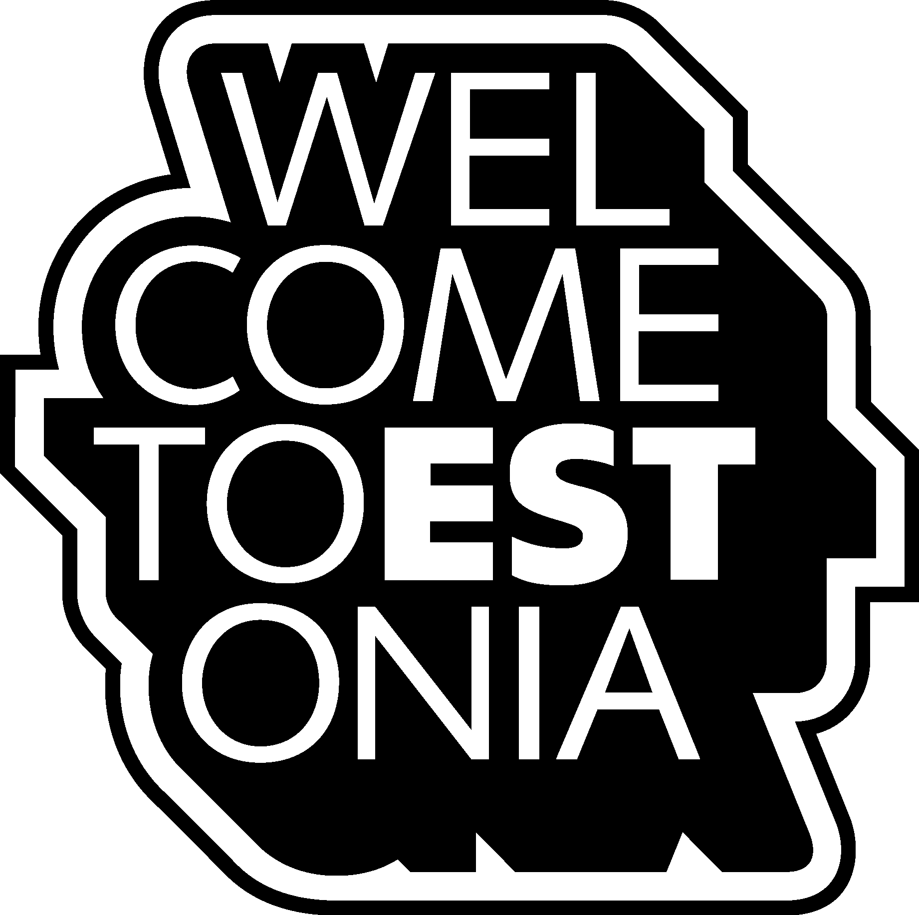 Welcome To Estonia Black Logo Vector Logo